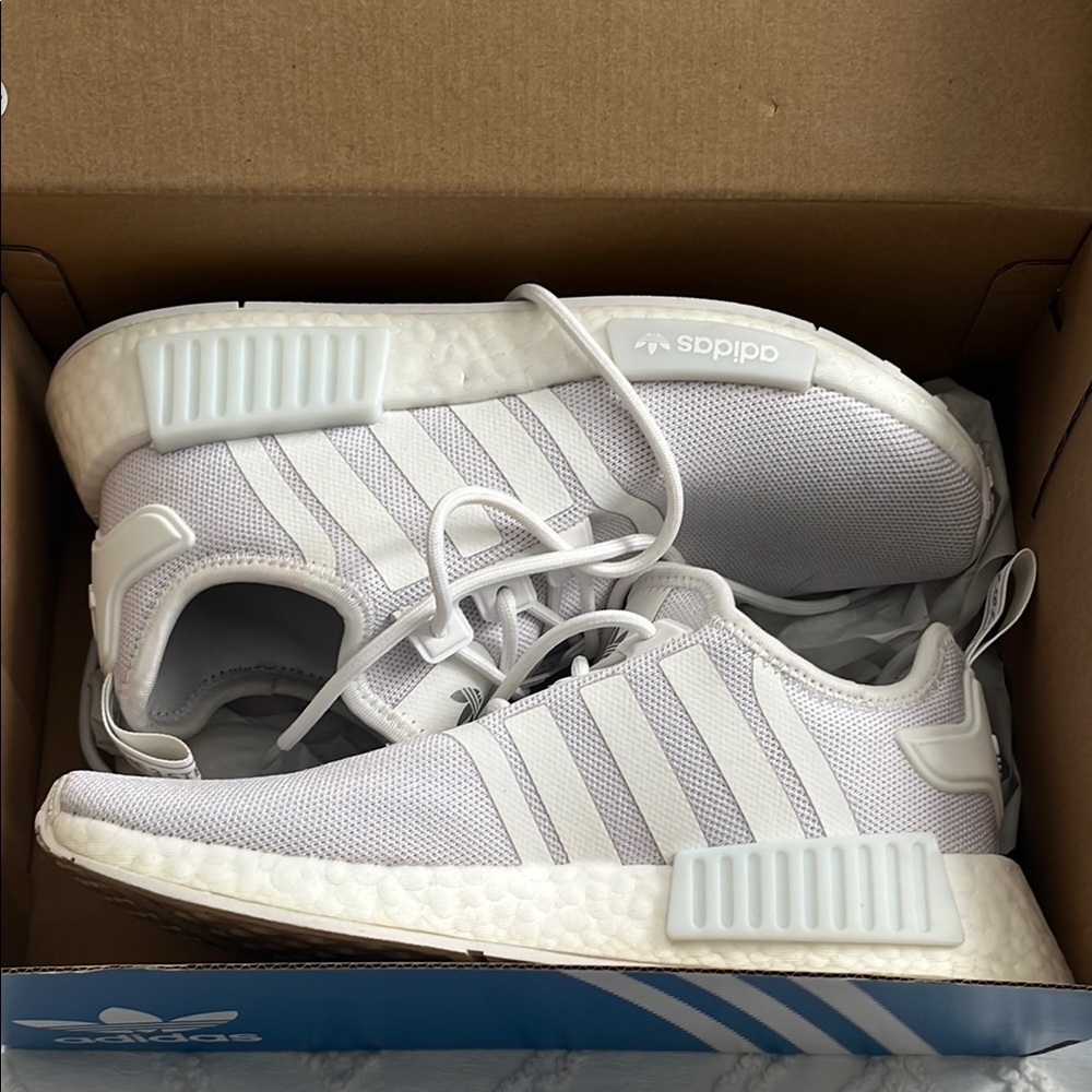 Adidas White NMD R1 Sneakers